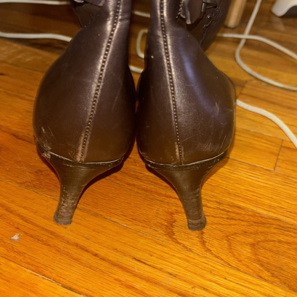 Gucci Brown Leather Heeled Boots - Picture 10 of 12